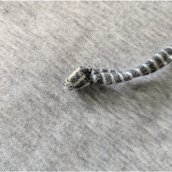 Sundance Catalog Gray Layered Pullover Hoodie Sweatshirt Tunic Size XL Striped - Picture 9 of 9